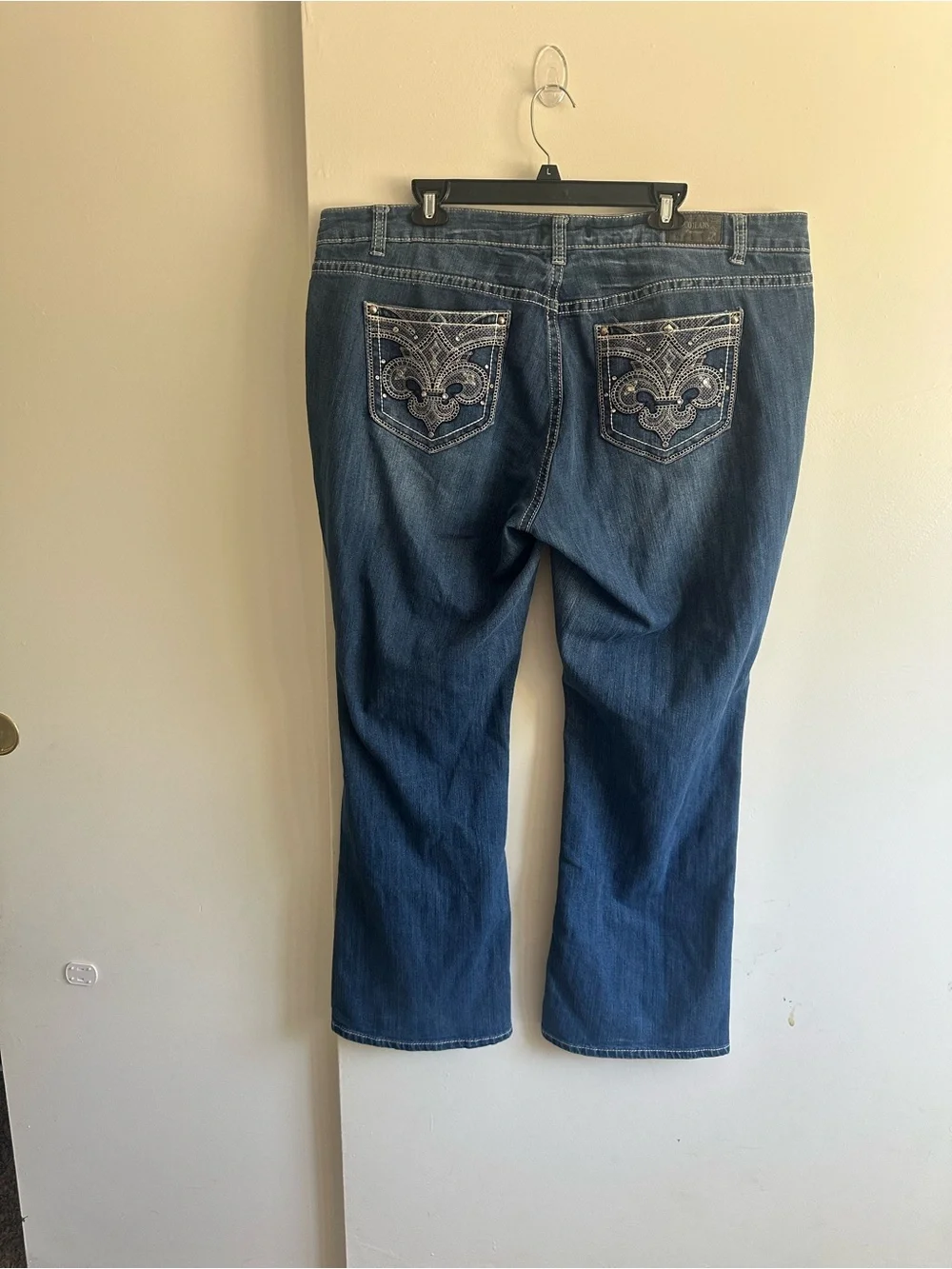 Women's Dark Blue Bootcut Jeans - Comfortable Everyday Fit